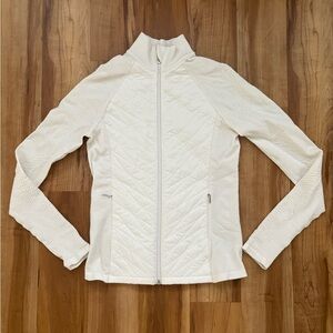 NWOT Athleta Women's White flurry, force insulated prima loft jacket